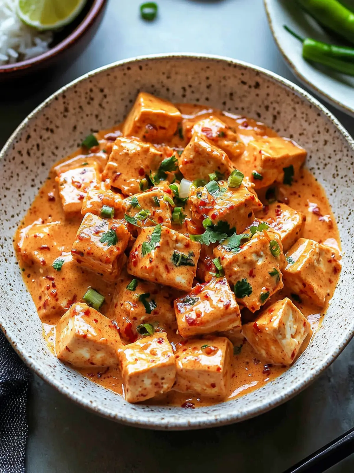 Spicy Tofu with Creamy Coconut Sauce for Flavor Lovers 2 Spicy Tofu with Creamy Coconut Sauce