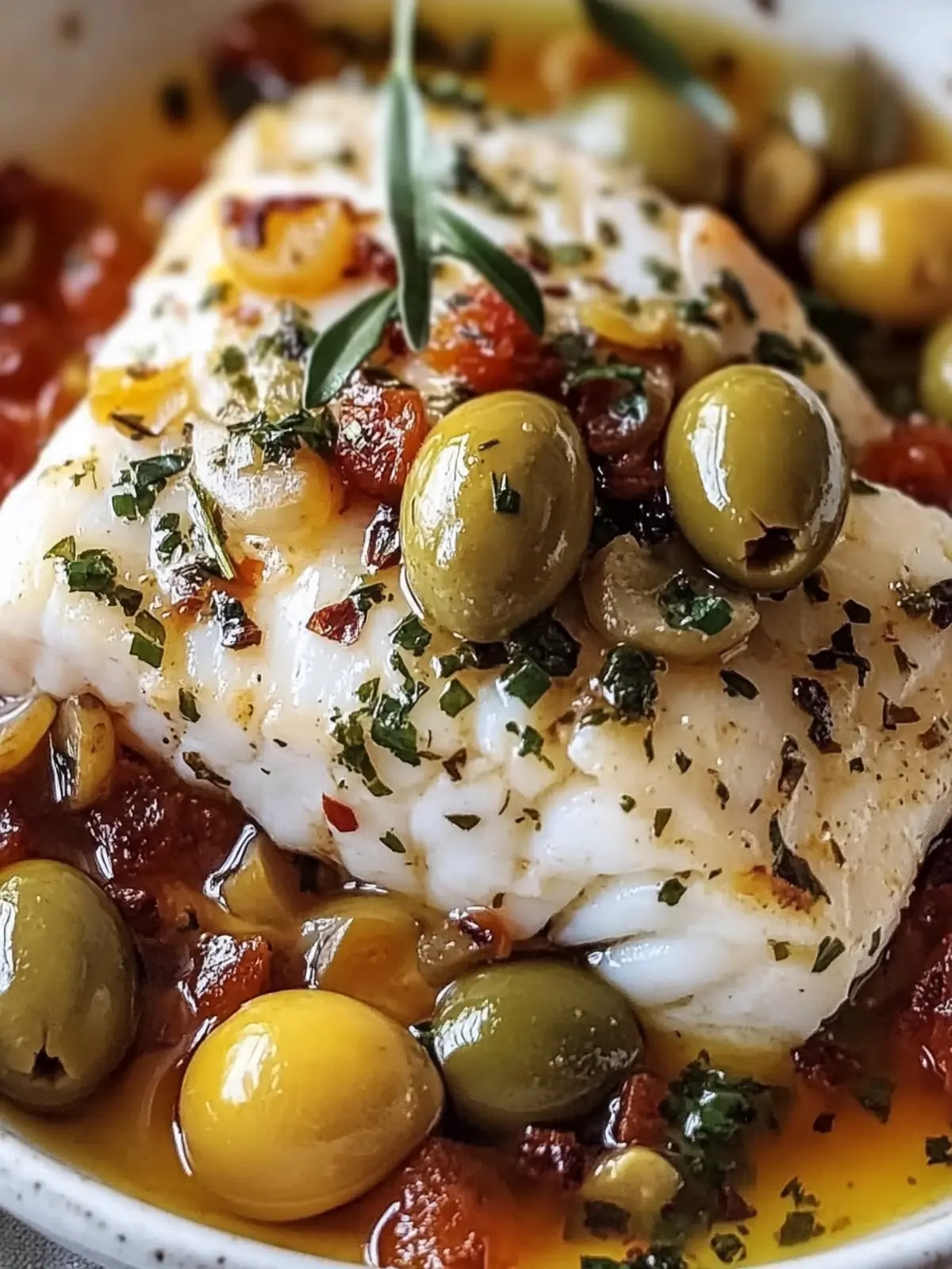 Mediterranean Baked Cod with Olives: Quick Healthy Delight 4 Mediterranean Baked Cod with Olives