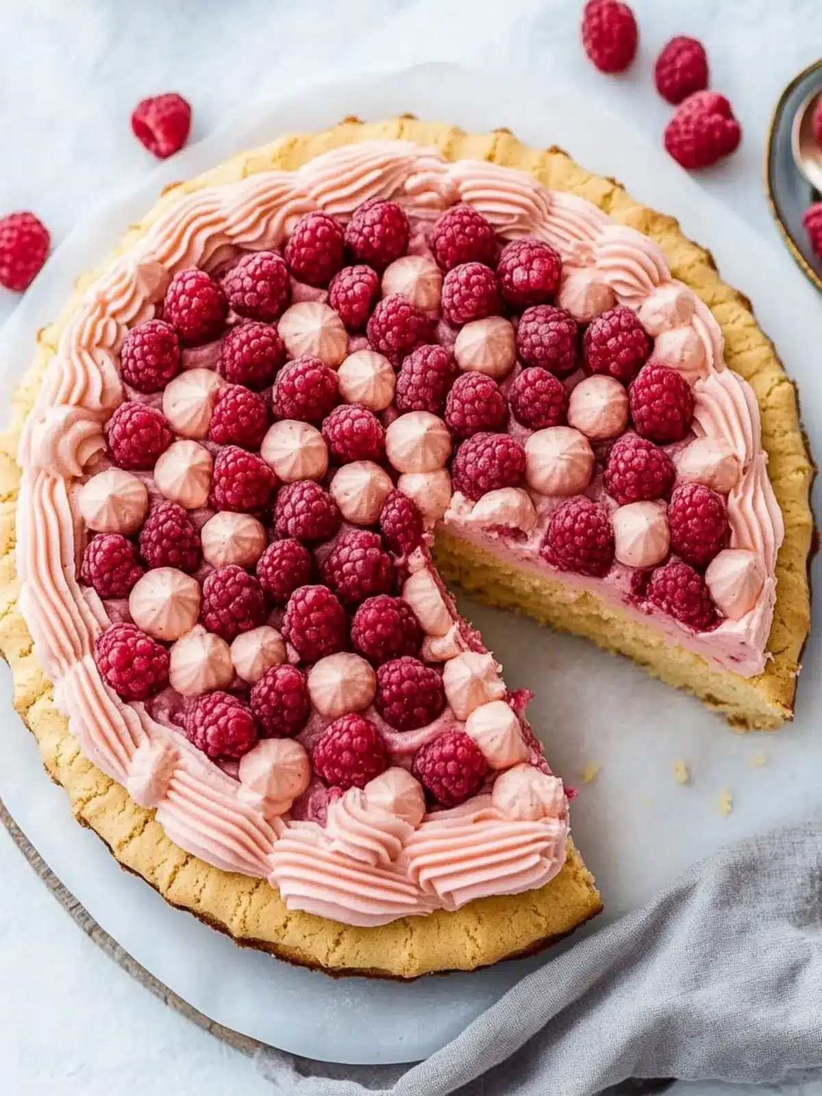 Delightful Sugar Cookie Cake with Raspberry Buttercream Bliss 2 Sugar Cookie Cake with Raspberry Buttercream