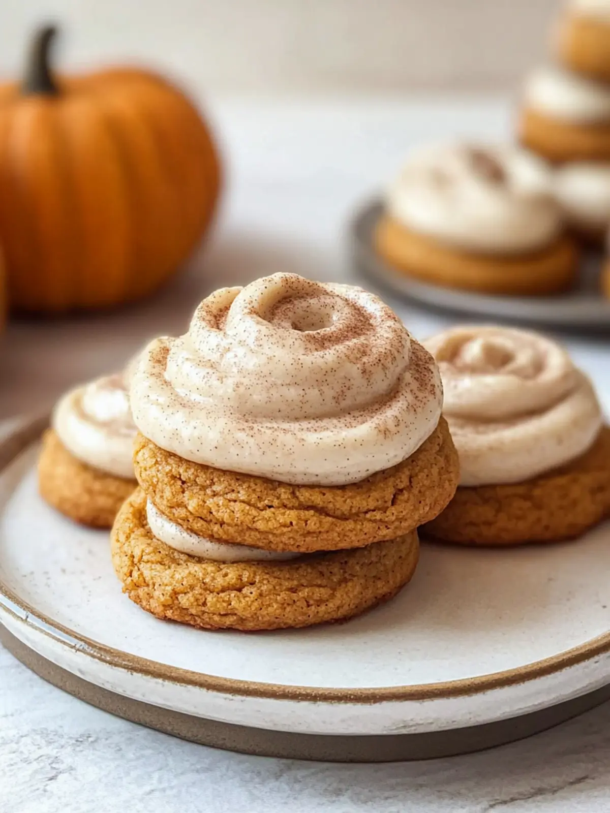 Soft Pumpkin Cookies with Cinnamon Frosting for Cozy Gatherings 3 Soft Pumpkin Cookies with Cinnamon Frosting