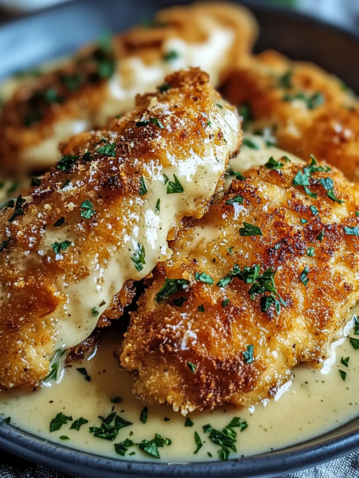 Crispy Parmesan Chicken with Rich Garlic Sauce Magic 3 Crispy Parmesan Chicken with a Rich Garlic Sauce