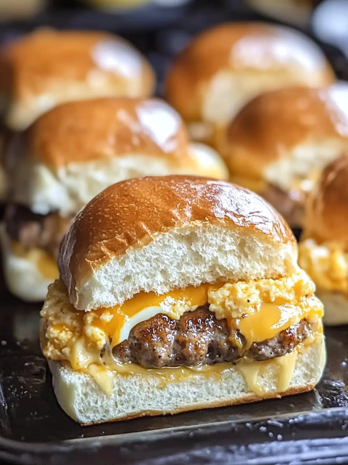 Sausage Egg and Cheese Breakfast Sliders