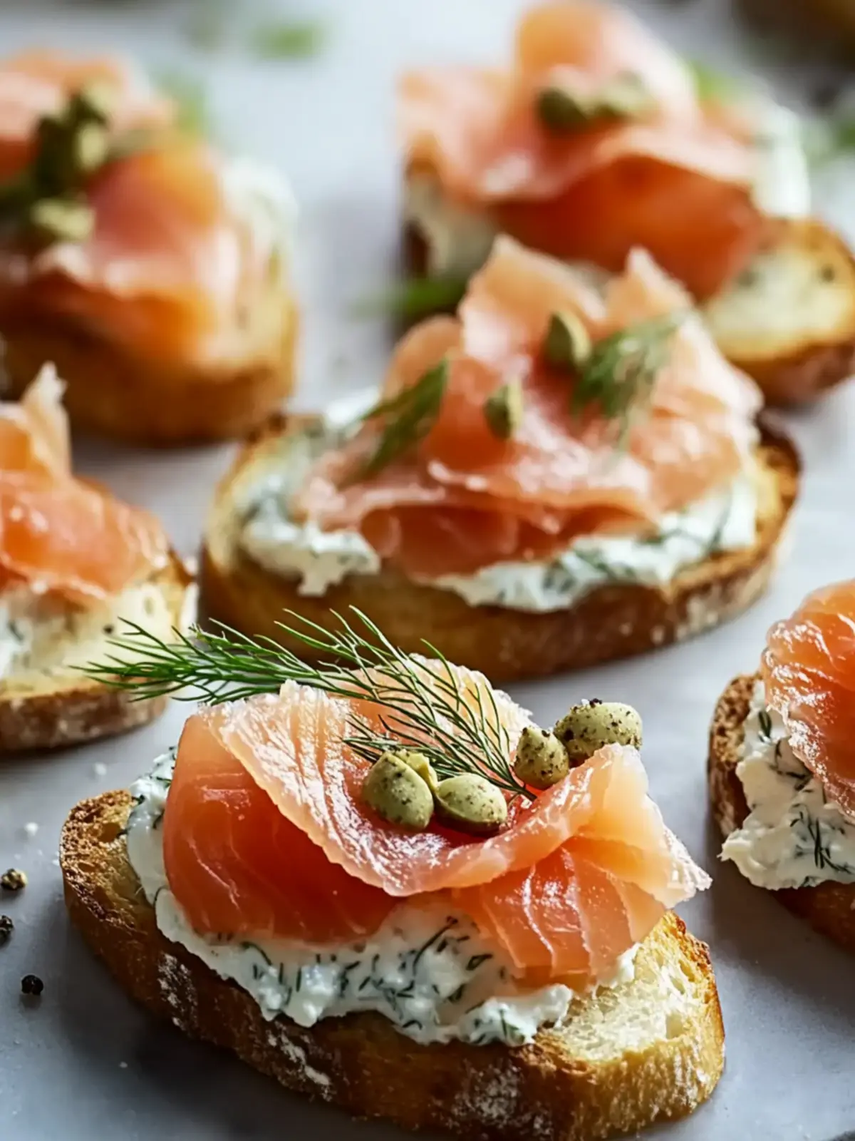 Elegant Smoked Salmon Crostini with Dill Cream Cheese Magic 2 Smoked Salmon Crostini with Dill Cream Cheese