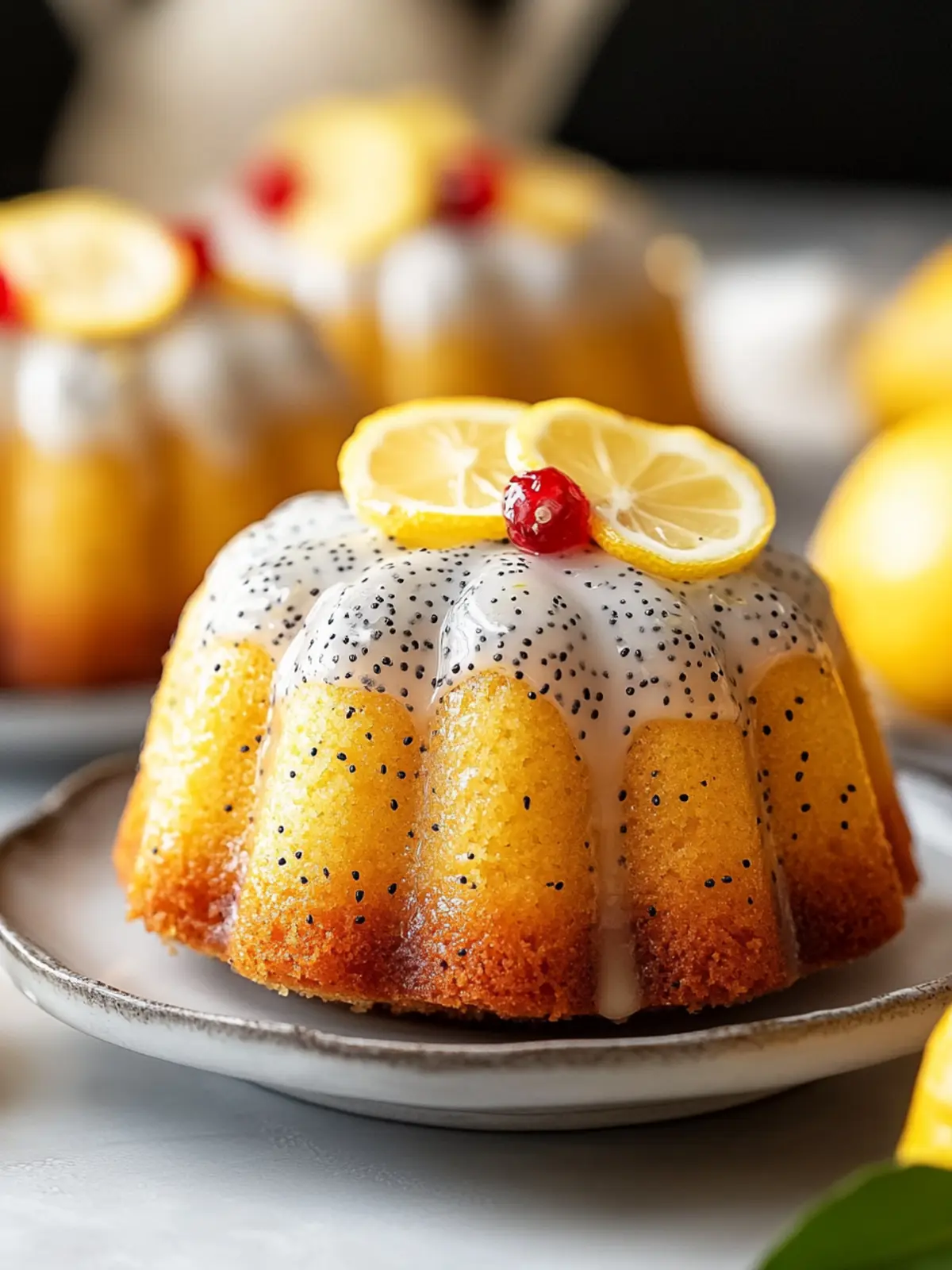 Zesty Mini Lemon Poppy Seed Bundt Cakes for Sunny Days 5 Mini Lemon Poppy Seed Bundt Cakes