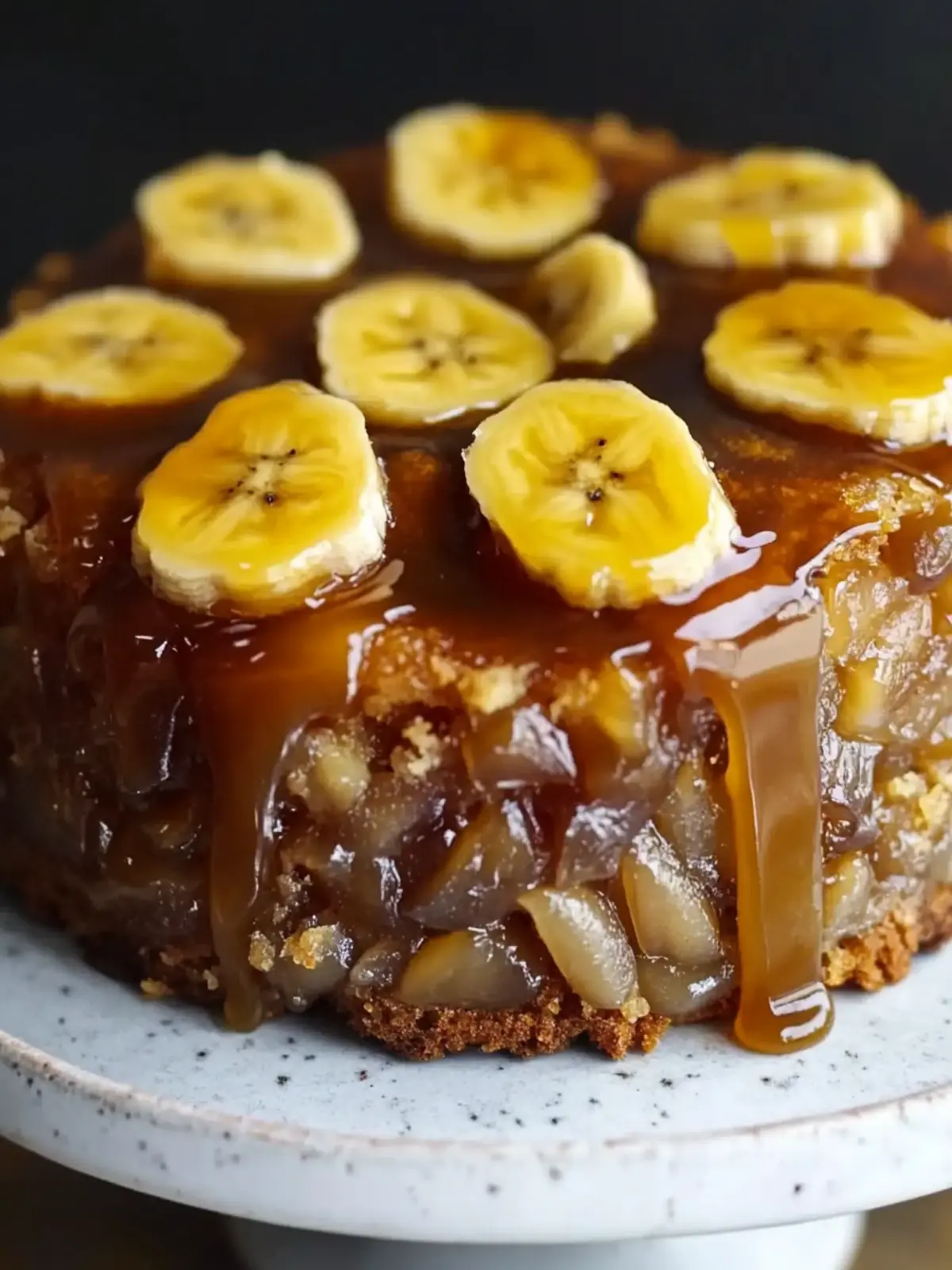Decadent Banana Upside Down Cake with Caramel Bliss 2 Decadent Banana Upside Down Cake with Caramel