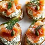 Elegant Smoked Salmon Crostini with Dill Cream Cheese Magic 8 Smoked Salmon Crostini with Dill Cream Cheese