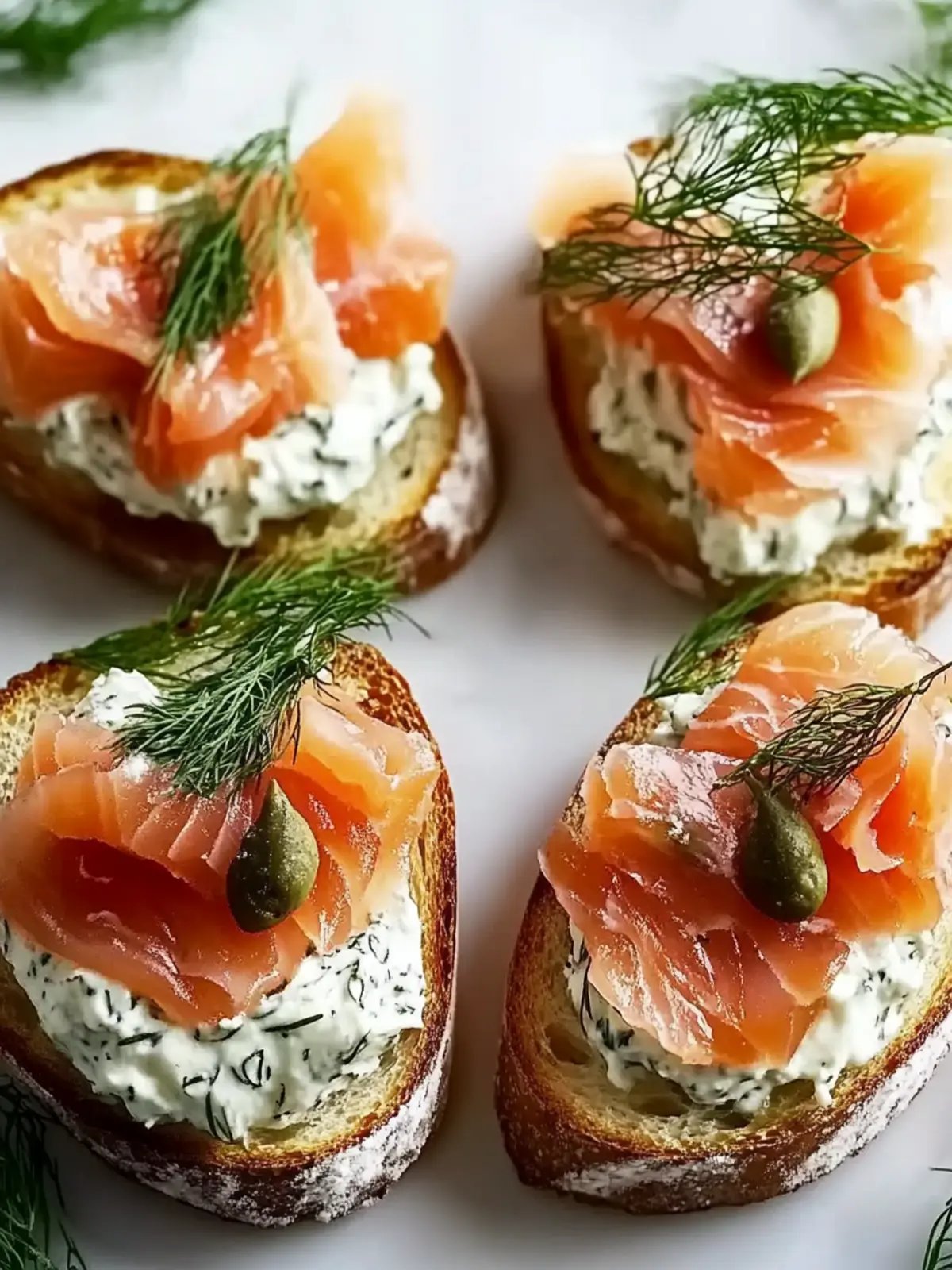 Elegant Smoked Salmon Crostini with Dill Cream Cheese Magic 5 Smoked Salmon Crostini with Dill Cream Cheese