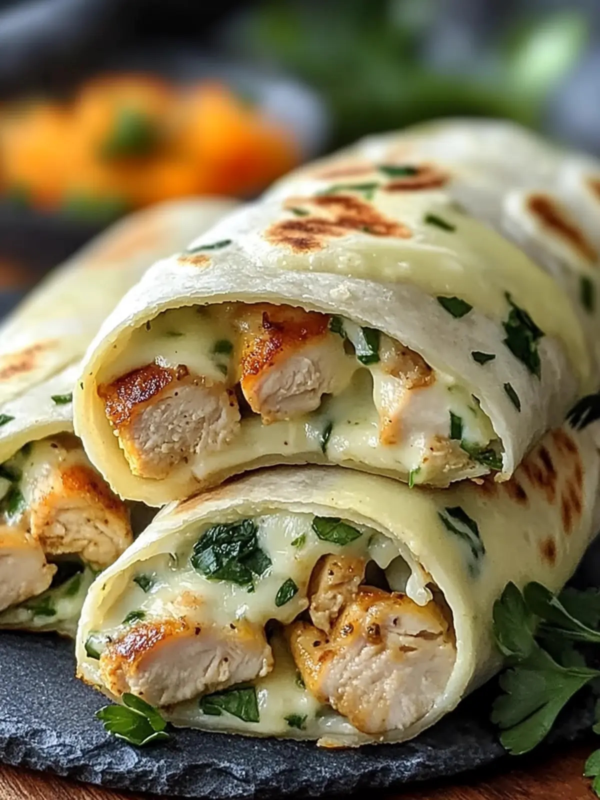 Low Carb Cheesy Garlic Chicken Wraps for Quick Family Dinners 3 Low Carb Cheesy Garlic Chicken Wraps