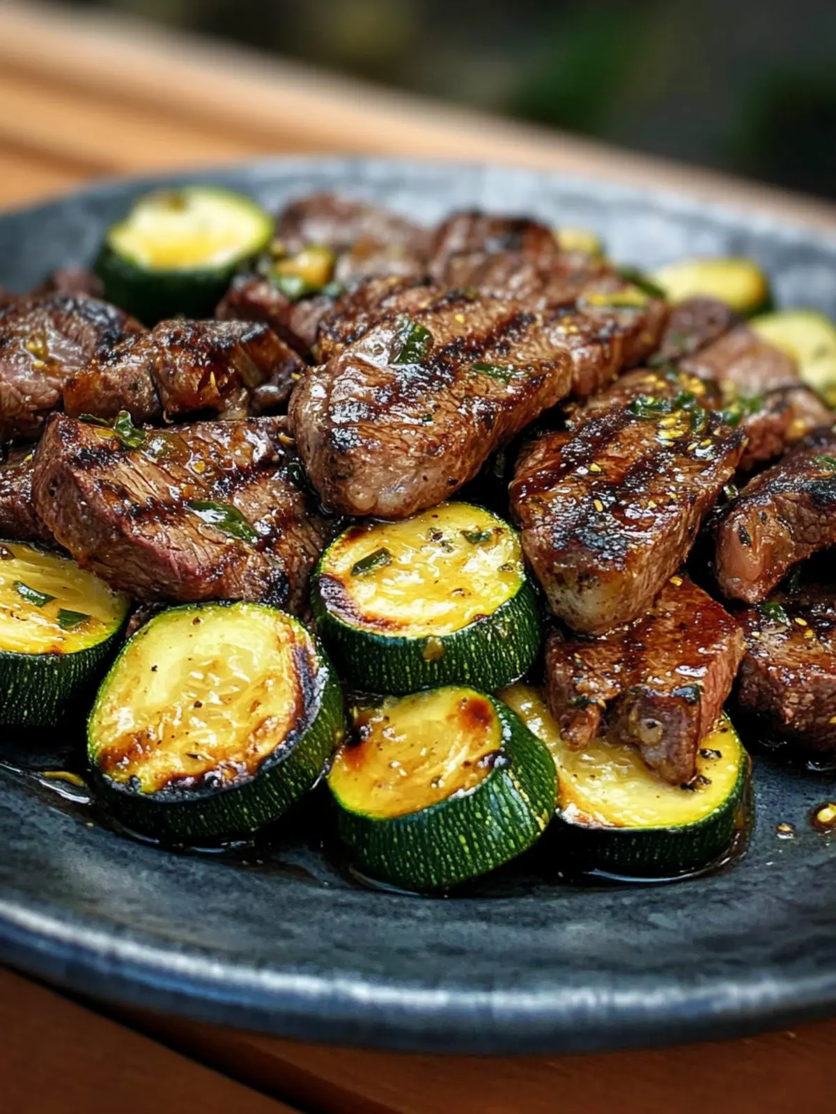 Garlic Butter Steak & Zucchini Delight Ready in 15 Minutes! 2 Garlic Butter Steak & Zucchini Delight