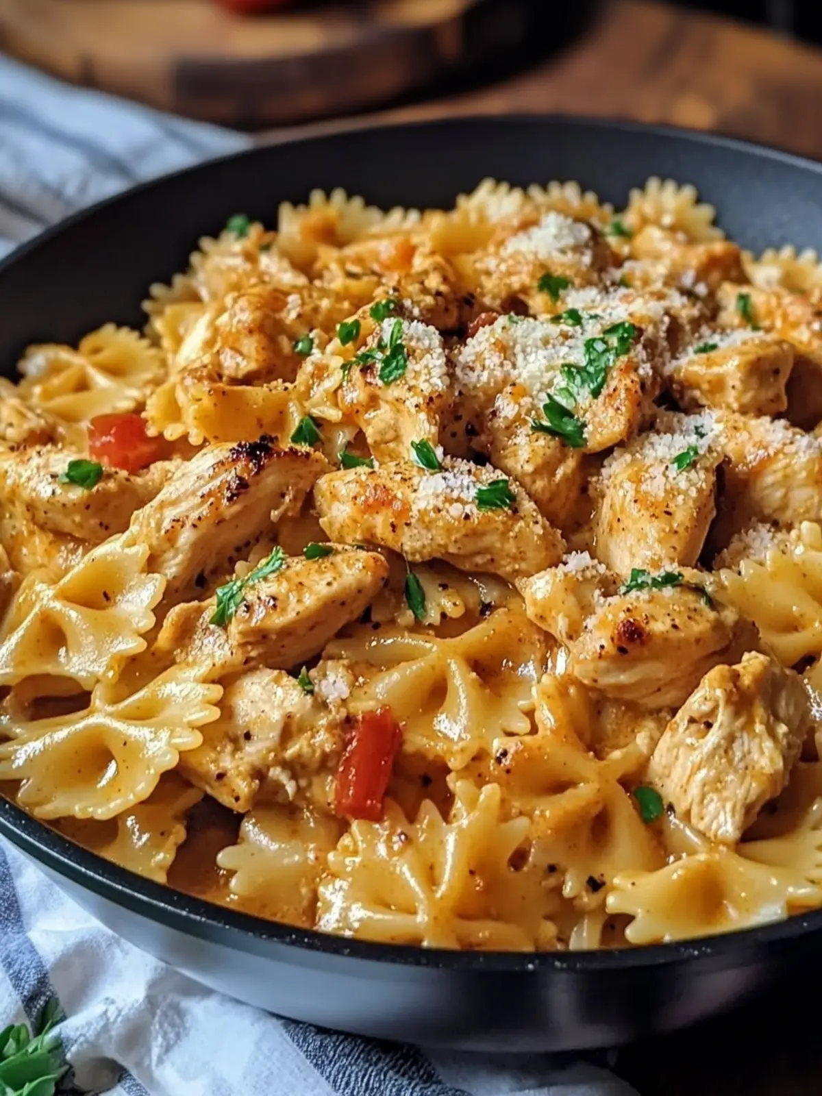 Creamy Cajun Chicken Bowtie Pasta Skillet for Cozy Nights 4 Creamy Cajun Chicken Bowtie Pasta Skillet