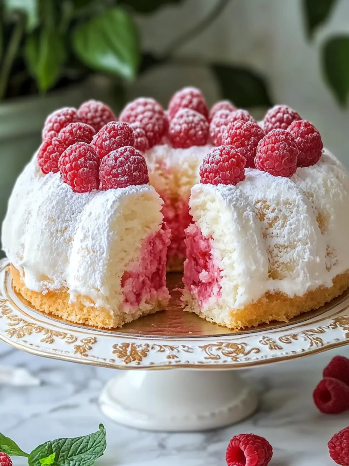 Fluffy Raspberry Angel Food Cake for a Guilt-Free Treat 4 Raspberry Angel Food Cake