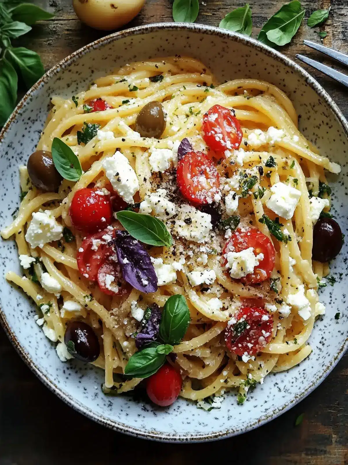 Zesty Greek Pasta with Feta and Olives for a Quick Delight 2 Greek Pasta with Feta and Olives