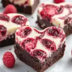 Heart Shaped Brownies with Raspberry Swirl and Cheesecake Magic 7 Heart Shaped Brownies (with Raspberry Swirl and Cheesecake Topping)
