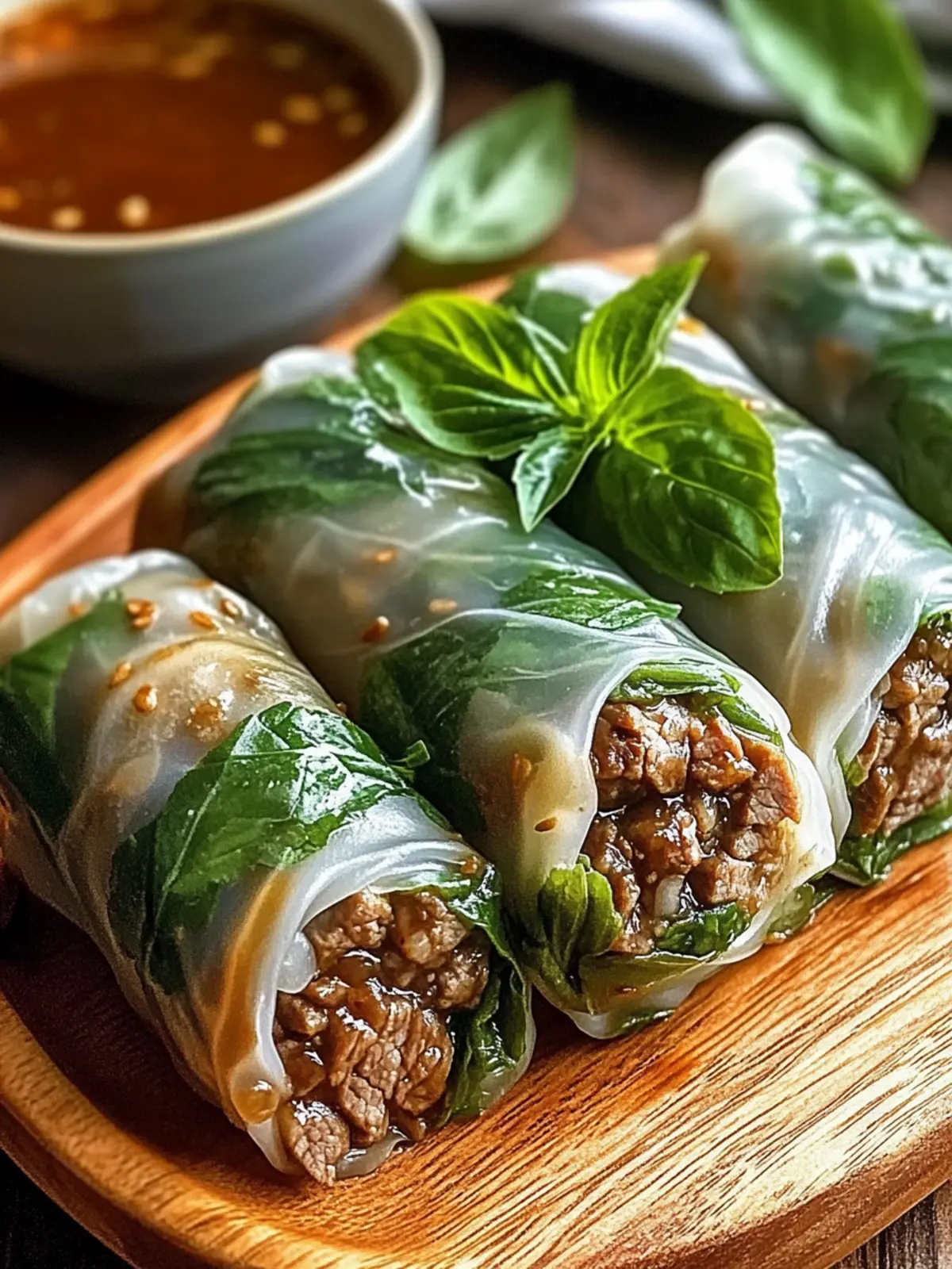 Savory Thai Basil Beef Rolls Your New Favorite Appetizer 2 Thai Basil Beef Rolls
