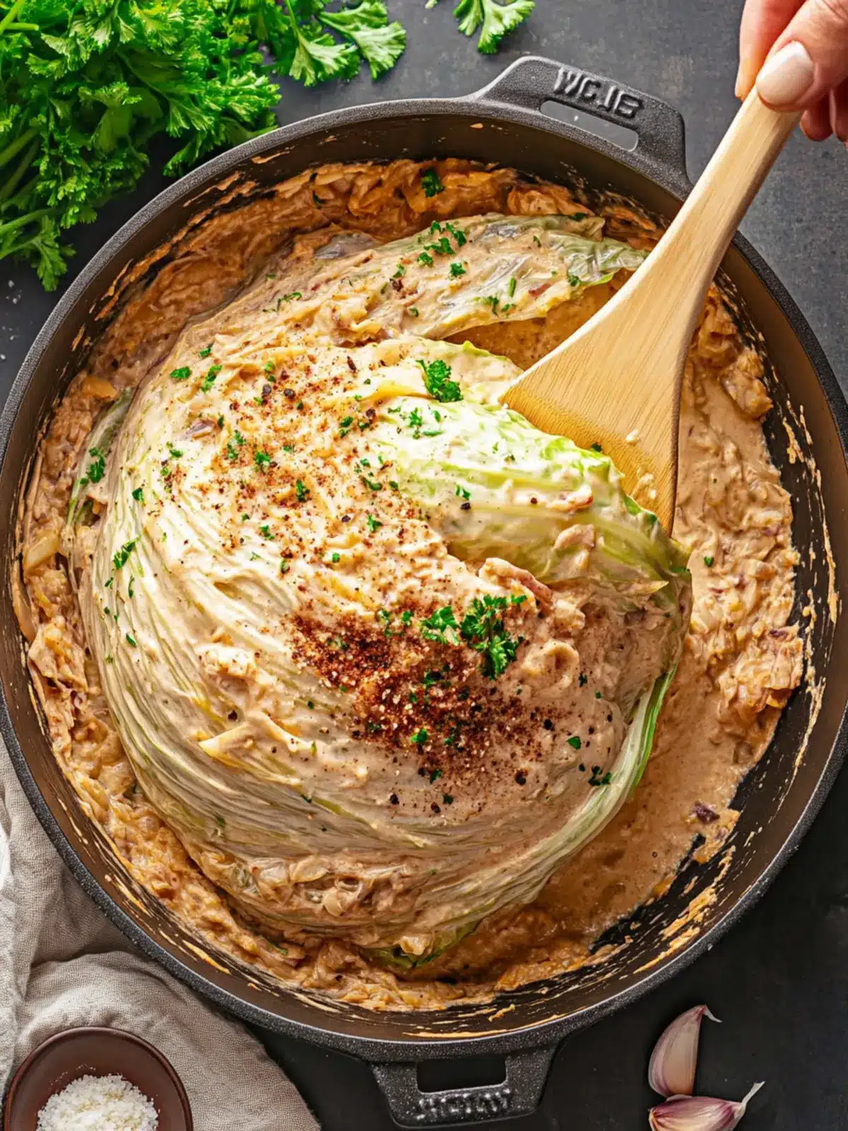 Marry Me Melting Cabbage in Creamy Tuscan Sauce Bliss 3 Marry Me Melting Cabbage