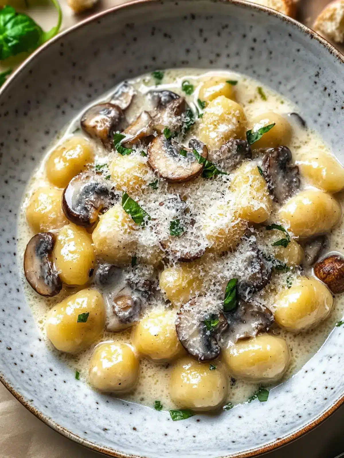 Mushroom Gnocchi with Parmesan Cream Sauce: Comfort Food Bliss 5 Mushroom Gnocchi with Parmesan Cream Sauce