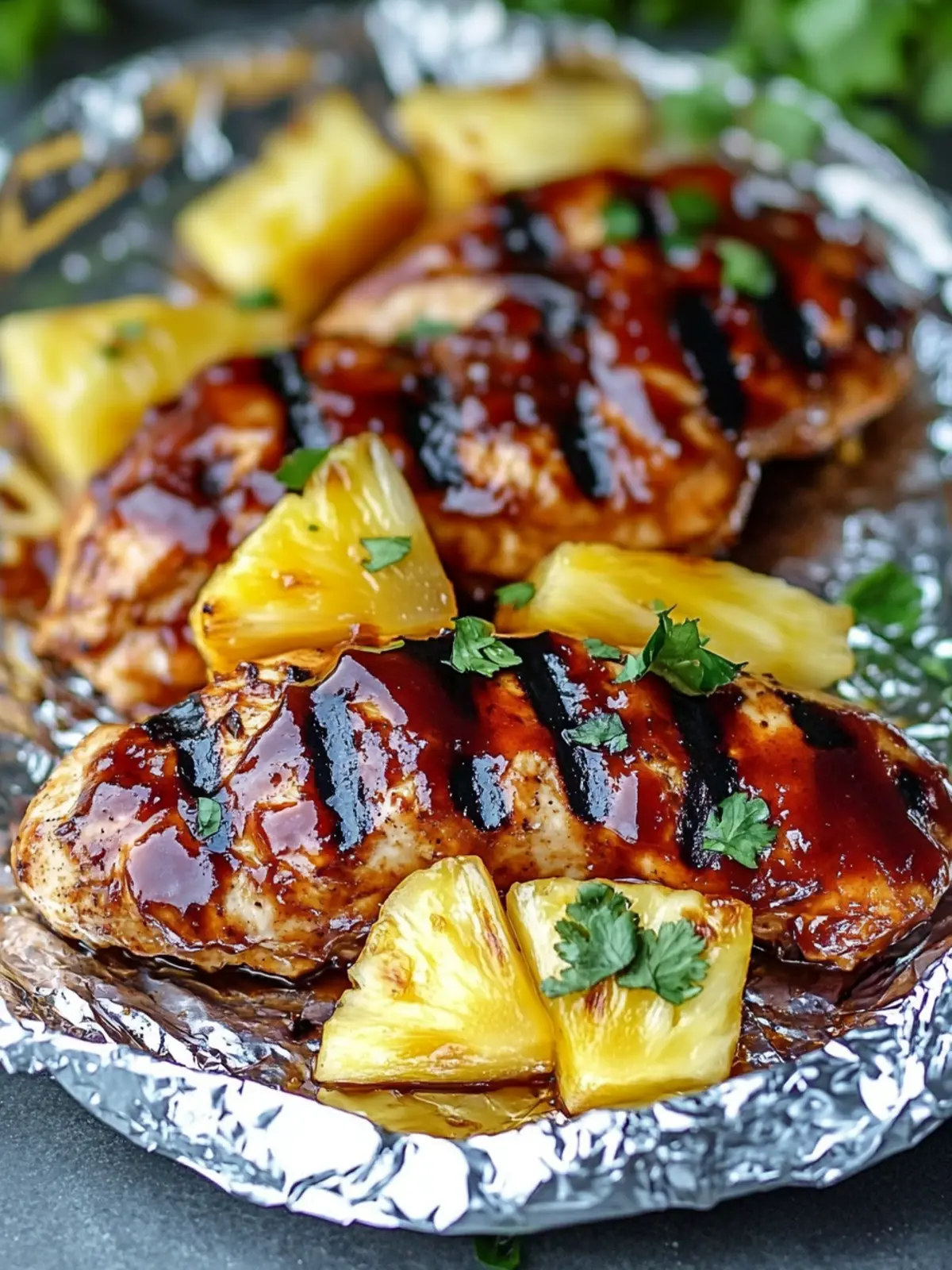 Savory Hawaiian BBQ Chicken Pineapple Foil Packets Made Easy 5 Hawaiian BBQ Chicken Pineapple Foil Packets