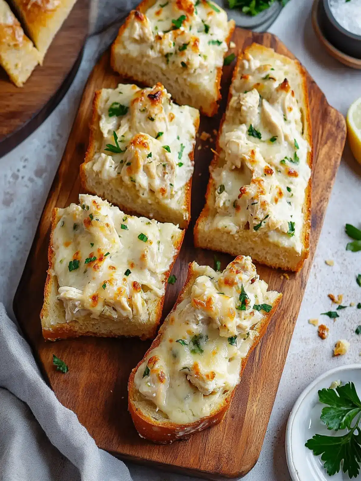 Savory Chicken Alfredo Garlic Bread for Cozy Nights In 4 Chicken Alfredo Garlic Bread