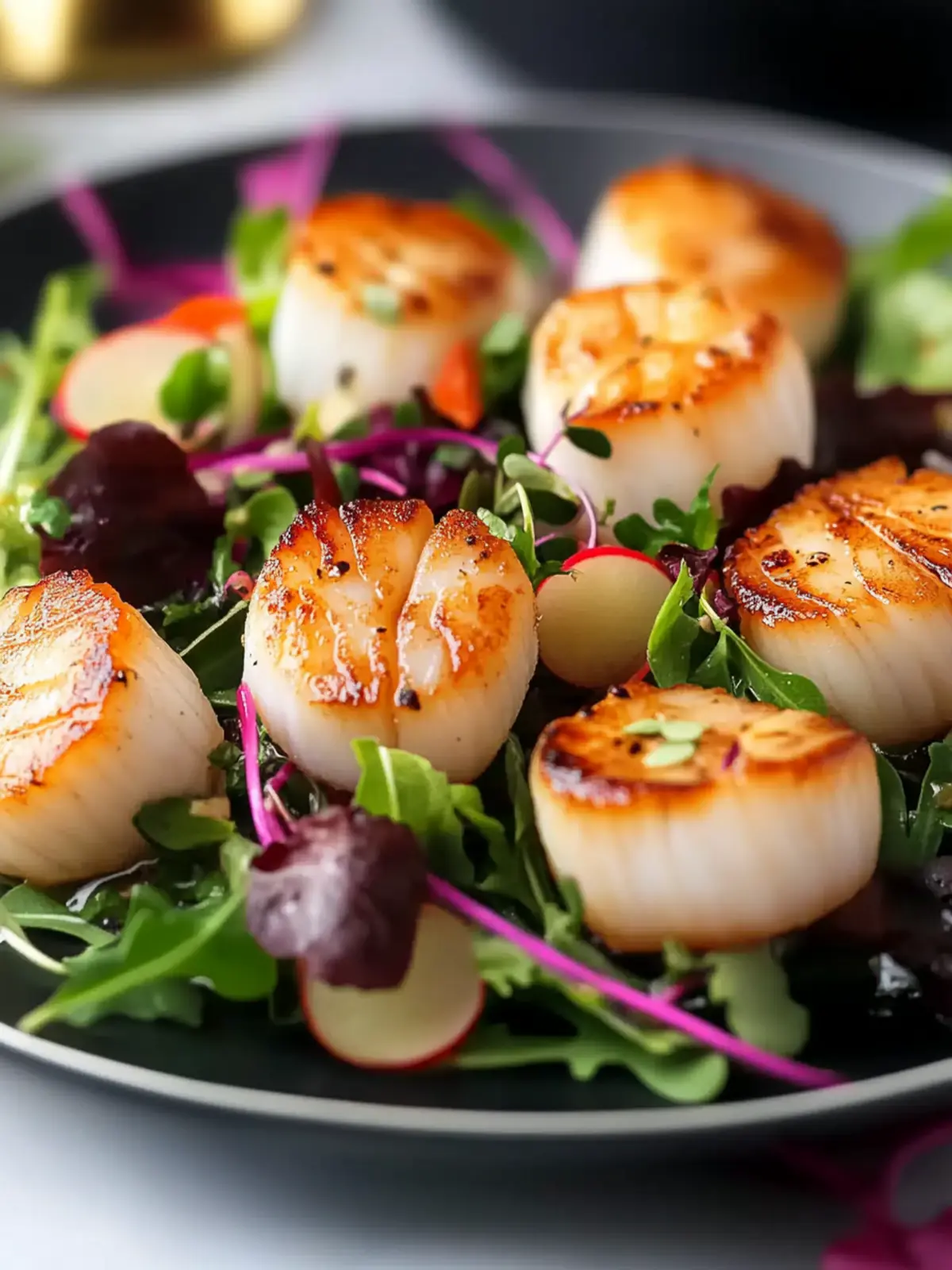 Pan Seared Scallops Romantic Dinner Salad for Cozy Evenings 5 Pan Seared Scallops Romantic Dinner Salad
