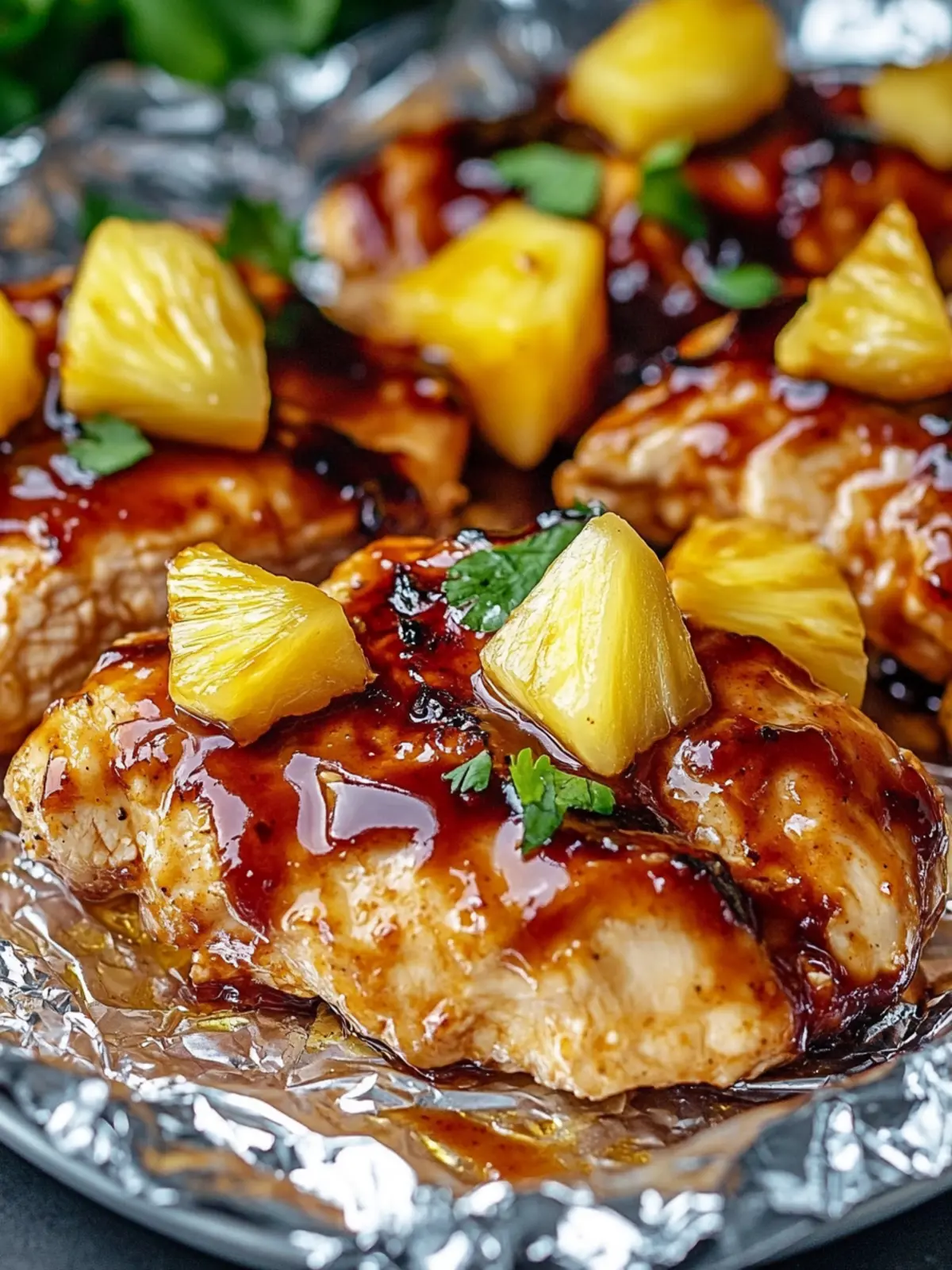 Savory Hawaiian BBQ Chicken Pineapple Foil Packets Made Easy 4 Hawaiian BBQ Chicken Pineapple Foil Packets