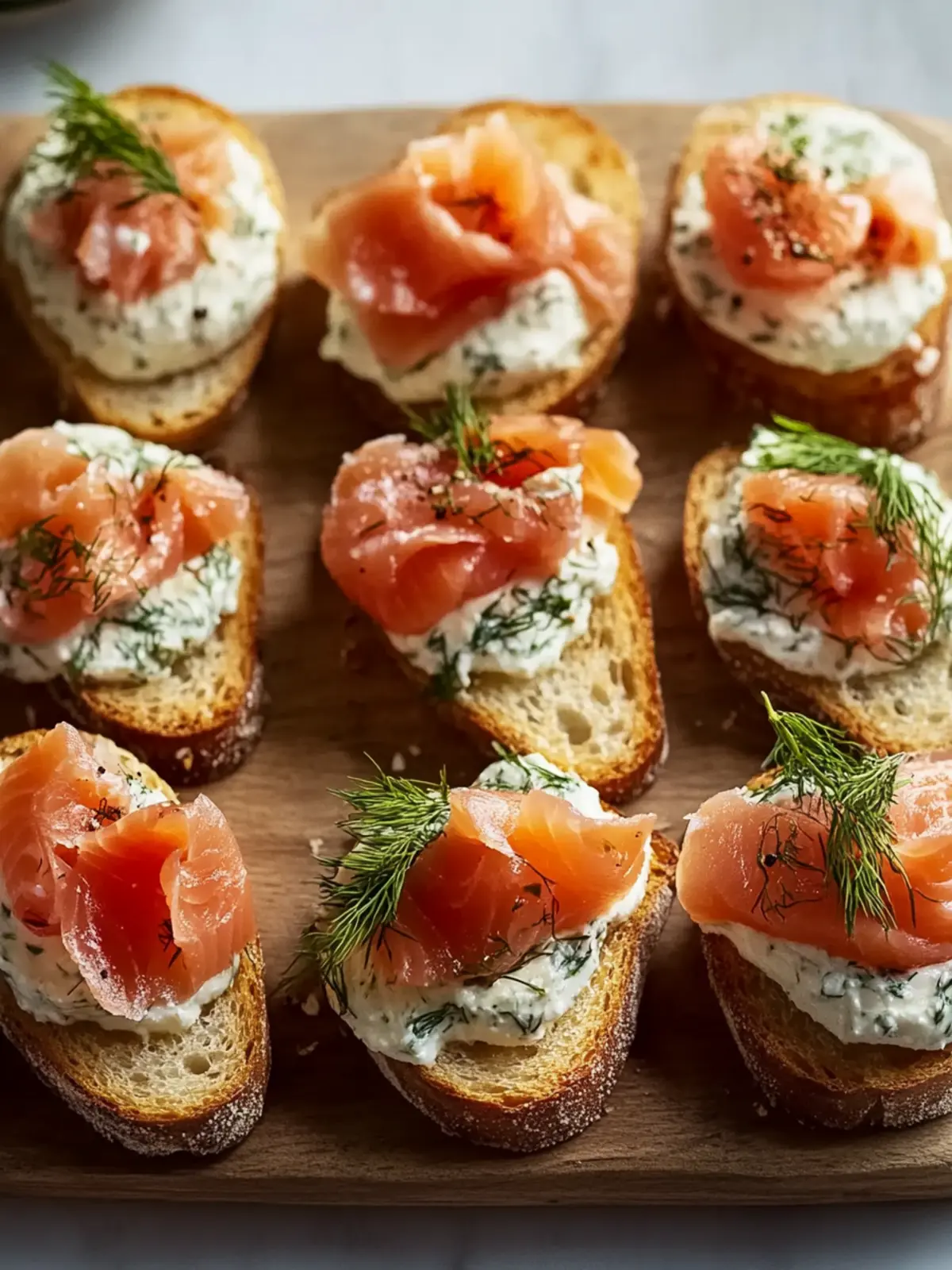 Elegant Smoked Salmon Crostini with Dill Cream Cheese Magic 4 Smoked Salmon Crostini with Dill Cream Cheese
