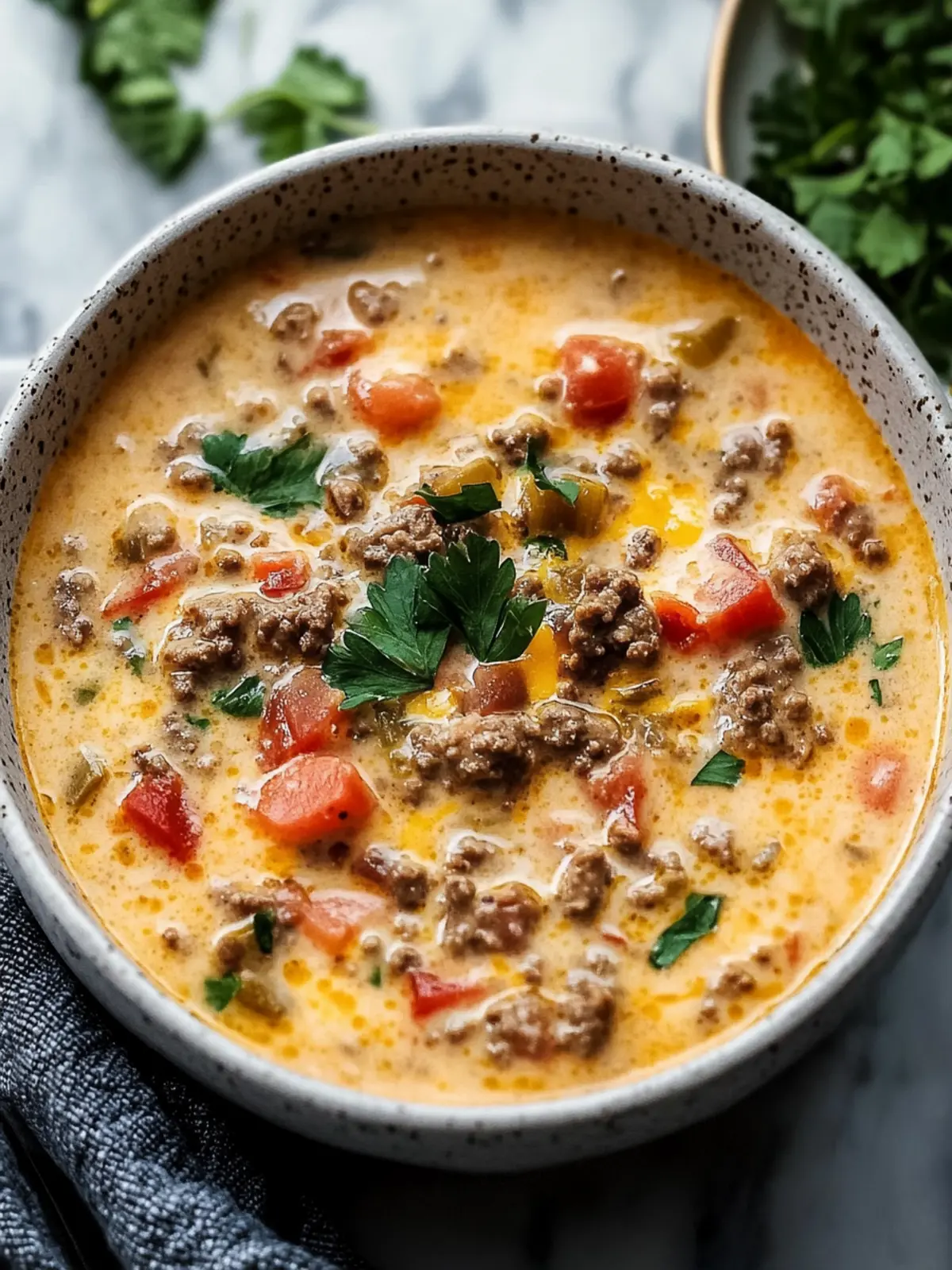 Delicious Keto Beef Cheeseburger Soup in Just 40 Minutes 2 Keto Beef Cheeseburger Soup
