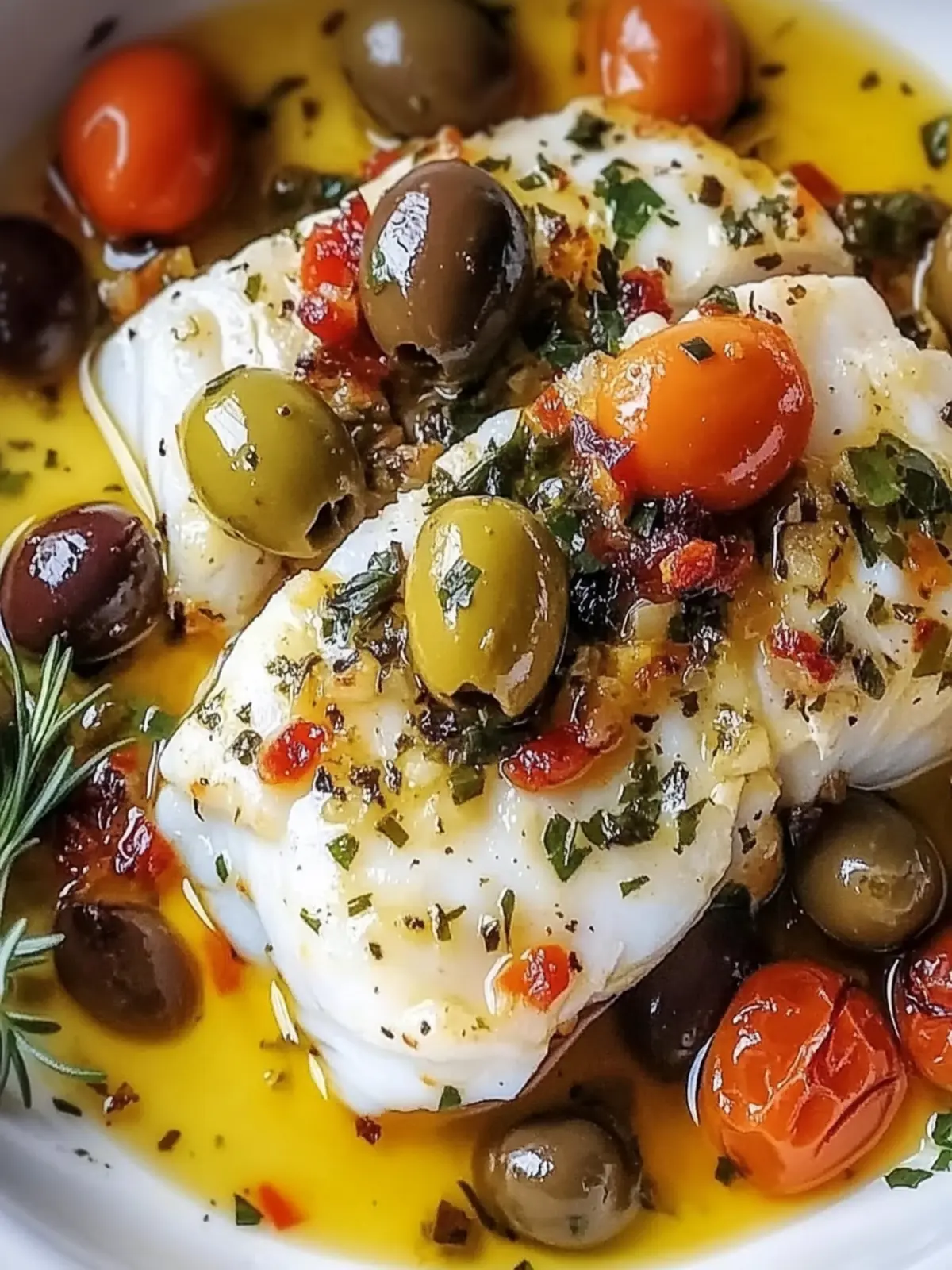 Mediterranean Baked Cod with Olives