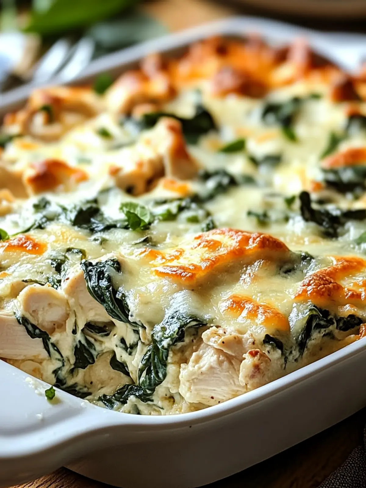 Creamy Chicken and Spinach Casserole with Cream Cheese Delight 2 Chicken and Spinach Casserole with Cream Cheese
