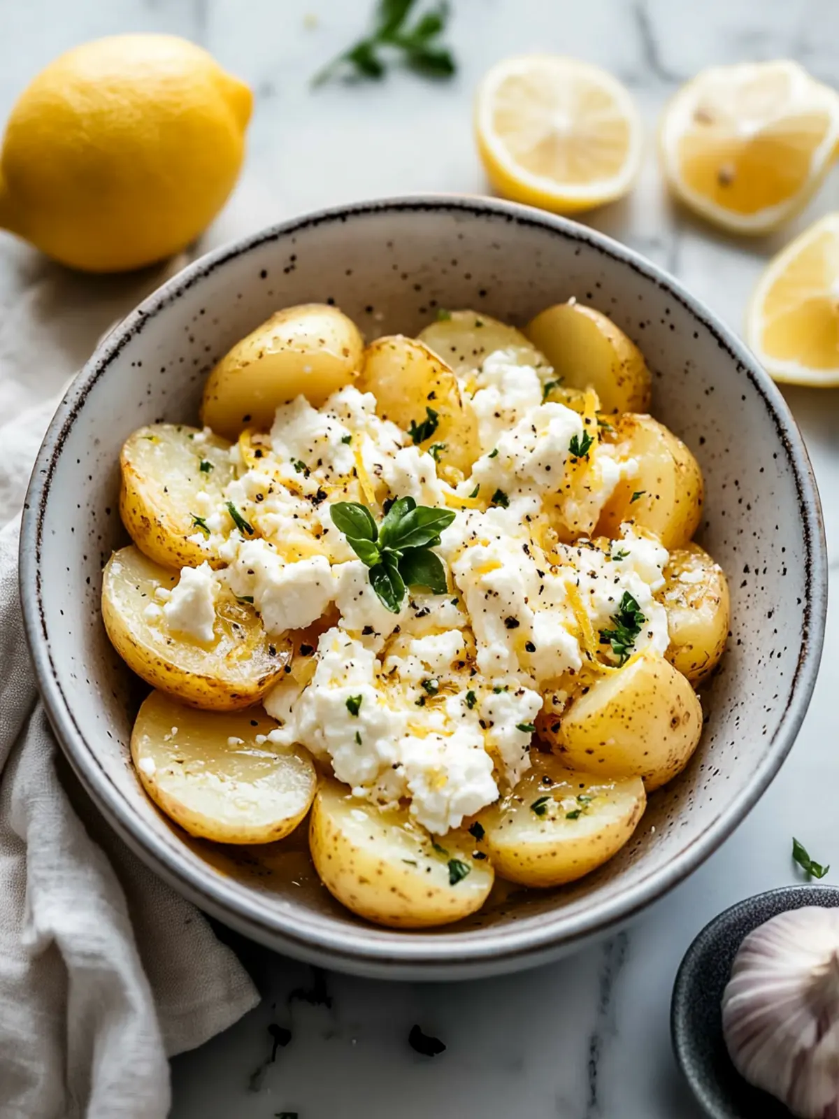 Lemon Feta Potato Dish