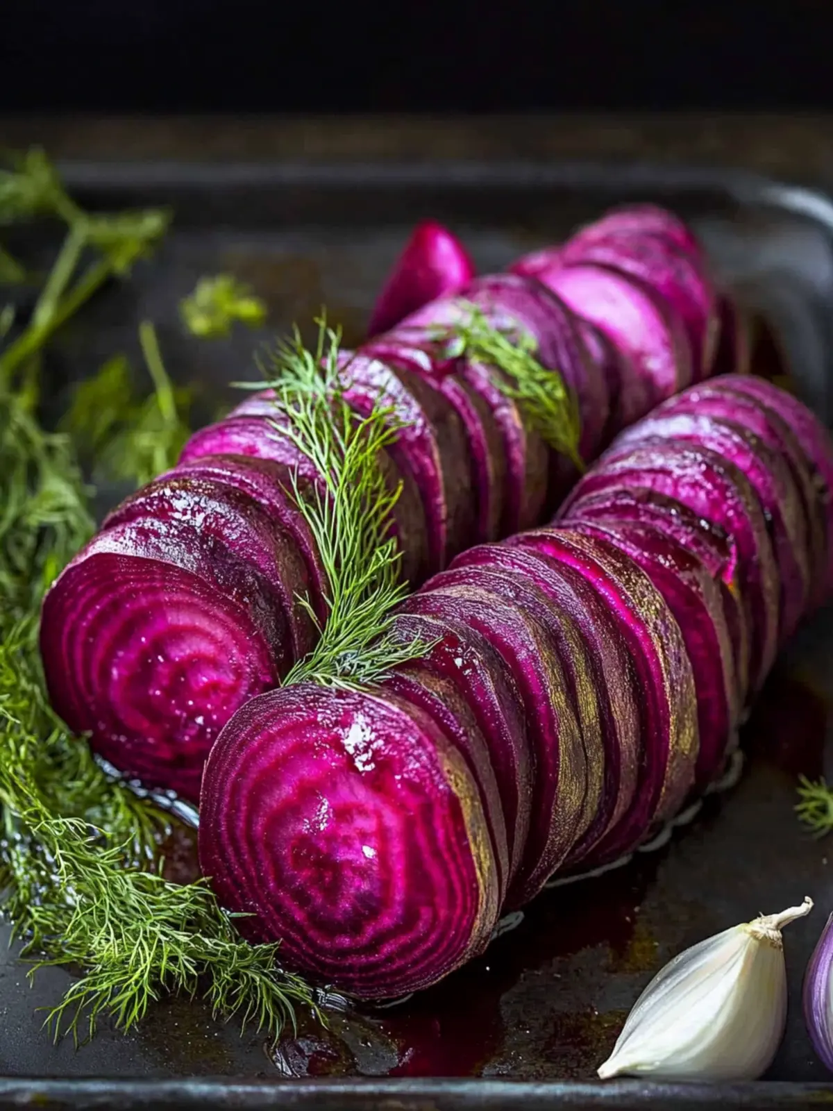 Roasted Hasselback Beets with Dill: A Flavorful Side Delight 3 Roasted Hasselback Beets Dill