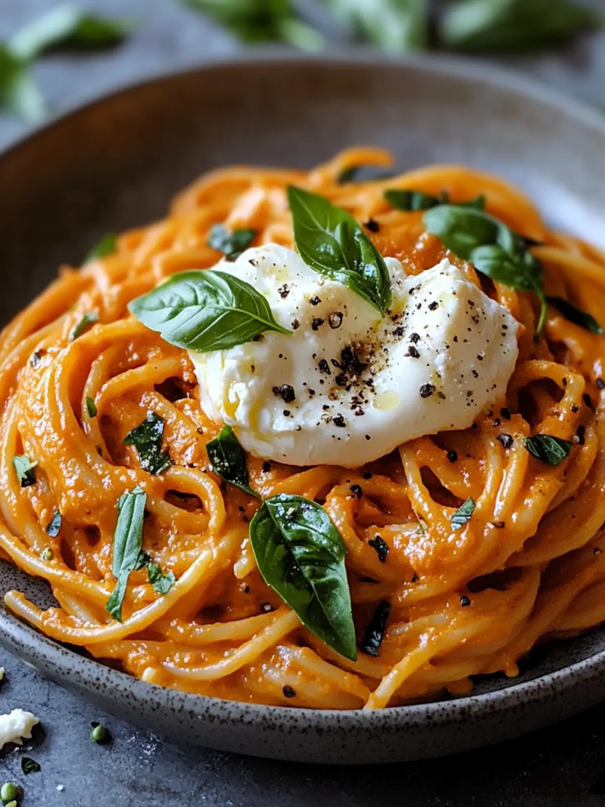 Creamy Red Pepper Pasta with Burrata & Herbs for Cozy Nights 3 Creamy Red Pepper Pasta with Burrata & Herbs