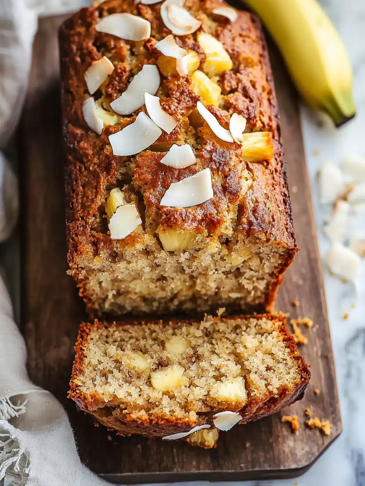 Delicious Coconut Pineapple Banana Bread to Brighten Mornings 2 Coconut Pineapple Banana Bread