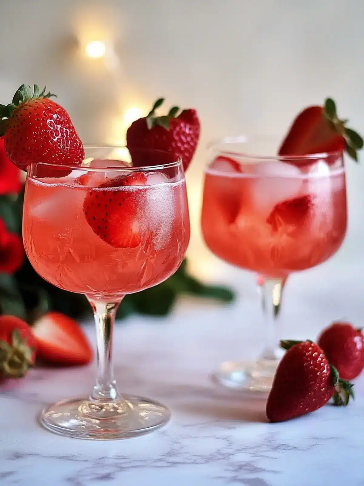 Fresh Strawberry Non-Alcoholic Valentine's Day Mocktail Bliss 4 Fresh Strawberry Non Alcoholic Valentine's Day Mocktail