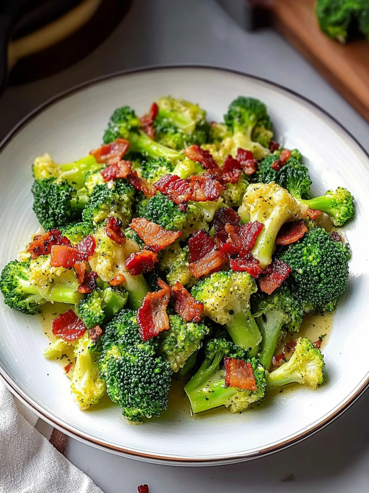 Broccoli with Garlic Sauce & Bacon: A Flavor-Packed Delight 5 Broccoli With Garlic Sauce & Bacon