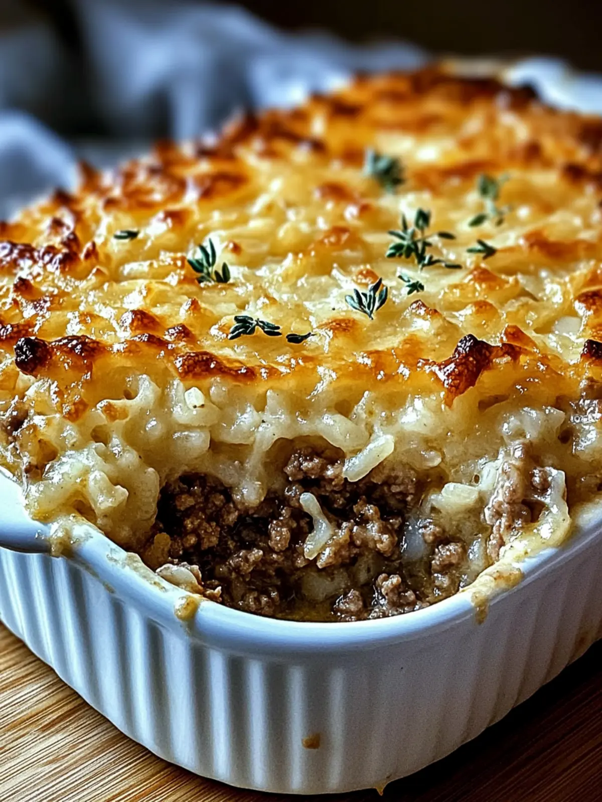 Savory French Onion Ground Beef and Rice Casserole Magic 5 Savory French Onion Ground Beef and Rice Casserole