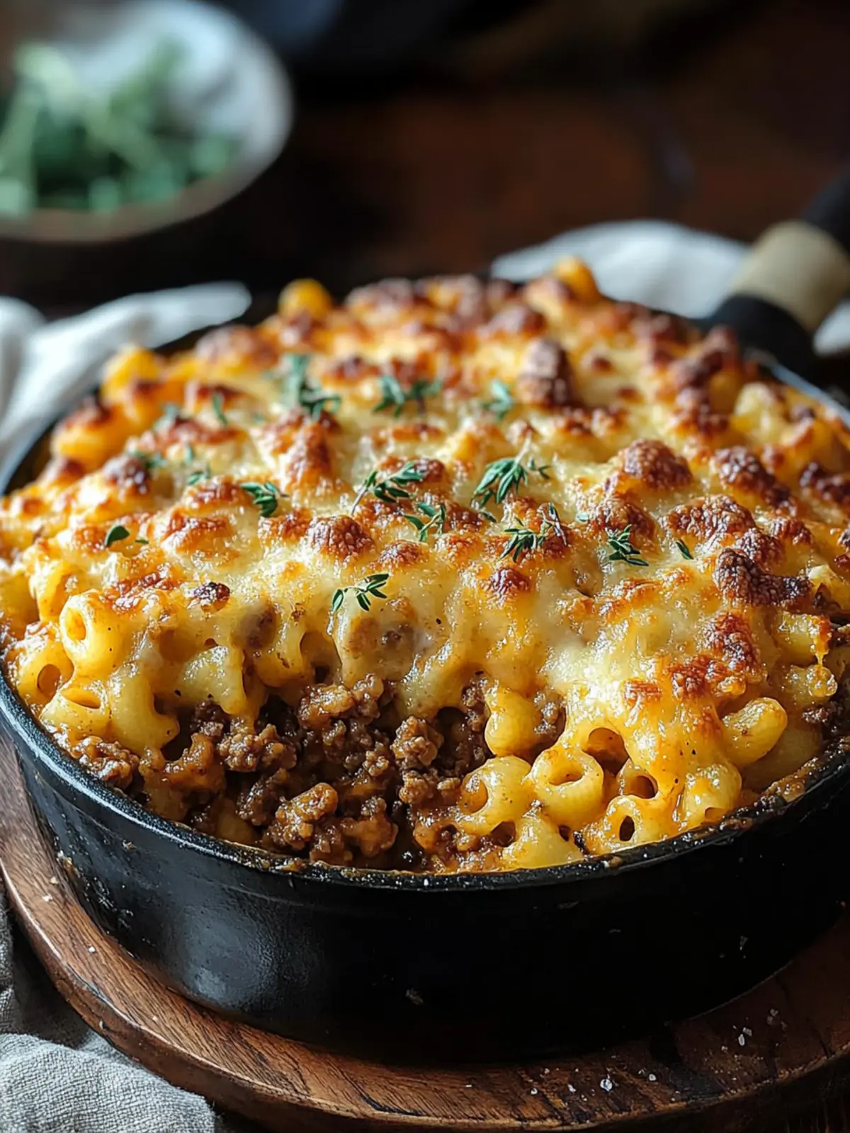 Cheesy Beef Macaroni Bake