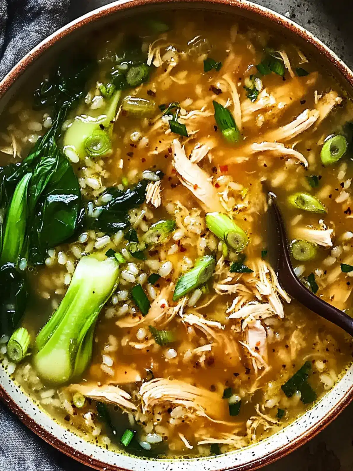 Ginger Chicken and Rice Soup with Bok Choy for Cozy Nights 2 Ginger Chicken and Rice Soup with Bok Choy
