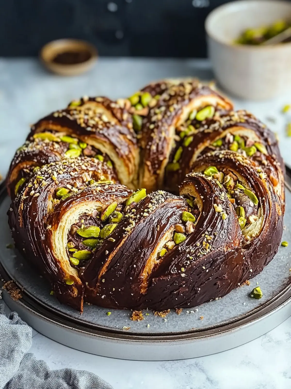 Pistachio Chocolate Babka Pull Apart: Your New Favorite Treat 2 Pistachio Chocolate Babka Pull Apart