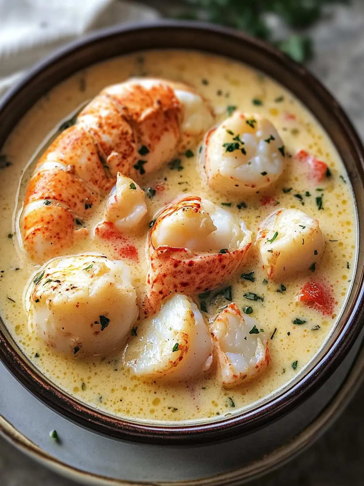Creamy Lobster & Scallop Chowder for Cozy Nights In 3 Creamy Lobster & Scallop Chowder