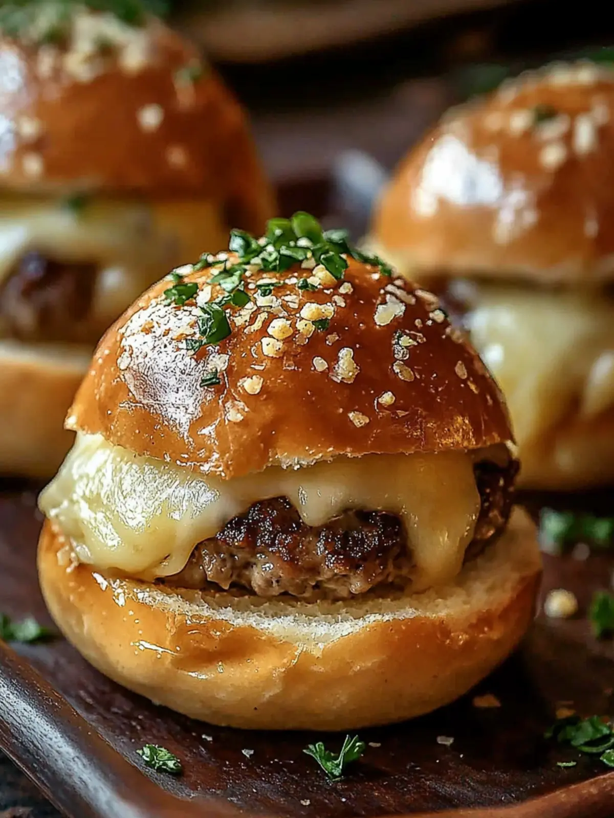 Garlic Parmesan Cheeseburger Bombs: Perfect Party Pleaser! 2 Garlic Parmesan Cheeseburger Bombs