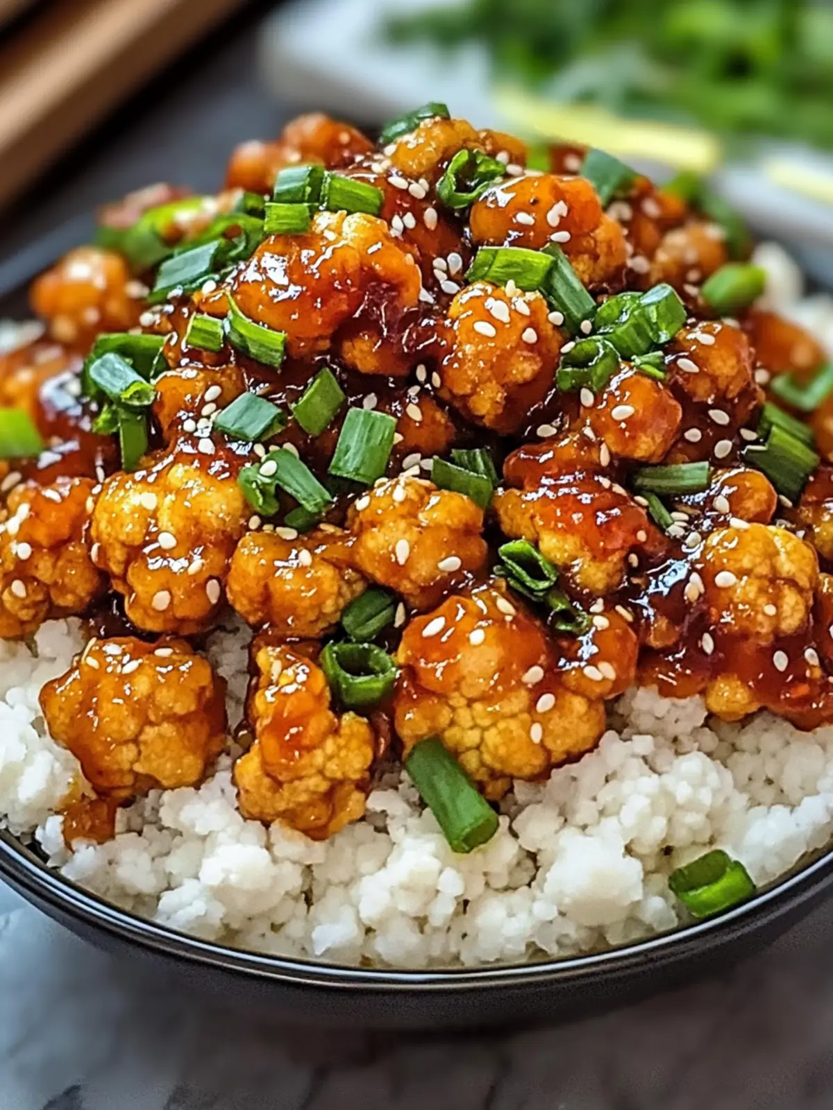 Savory General Tso's Cauliflower Bowls You’ll Crave Daily 2 General Tso’s Cauliflower Bowls