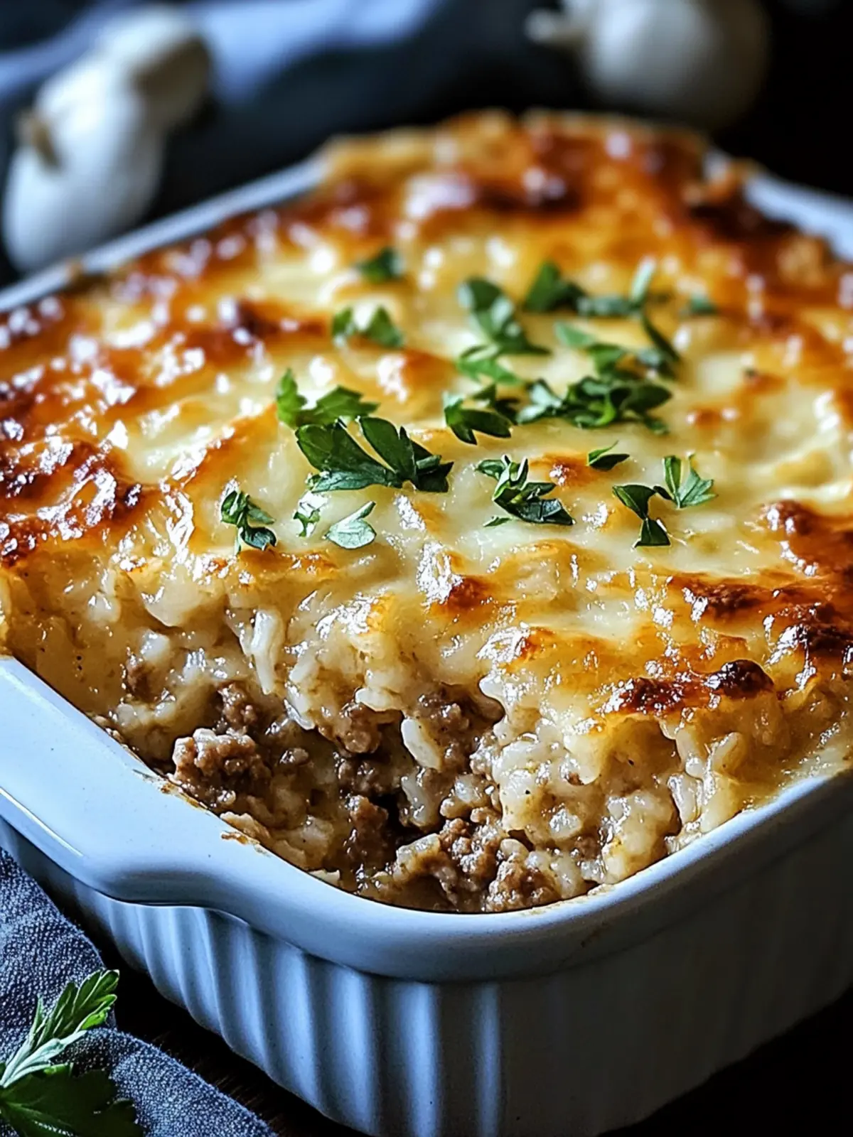 Savory French Onion Ground Beef and Rice Casserole Magic 3 Savory French Onion Ground Beef and Rice Casserole