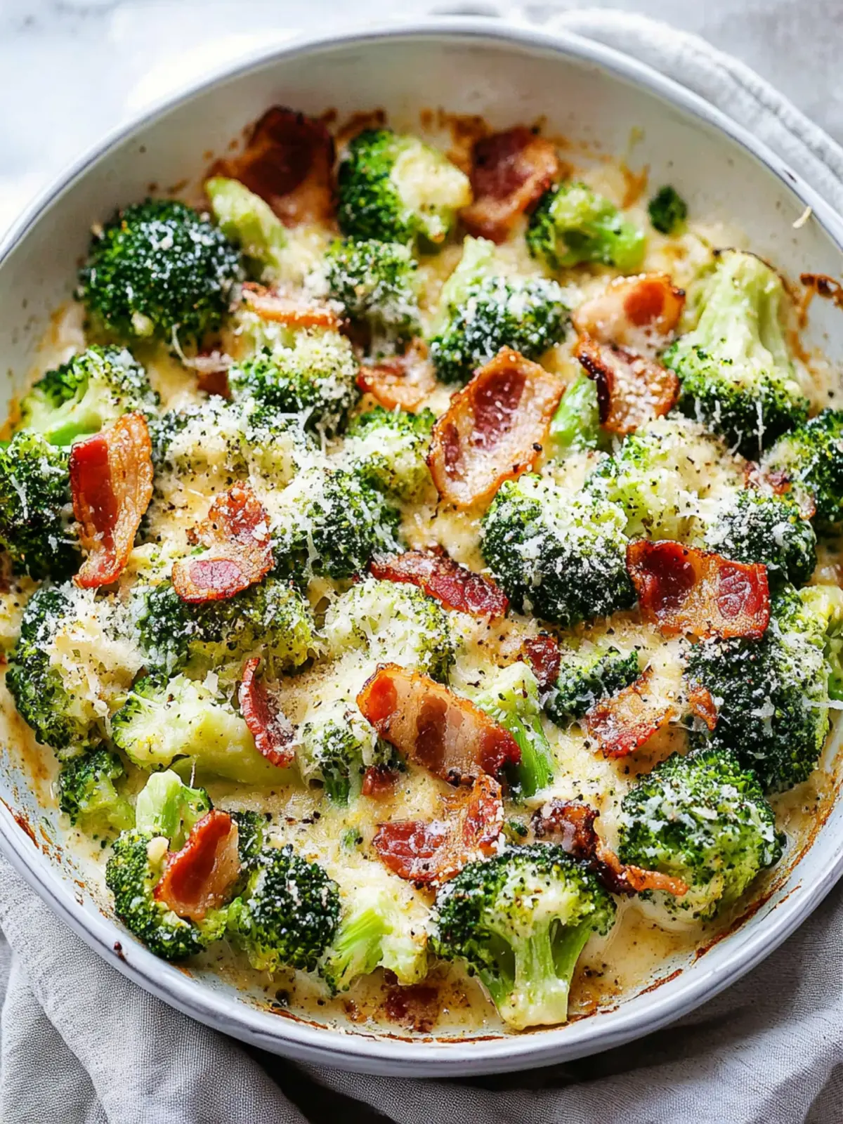 Creamy Garlic Parmesan Broccoli Recipe with Bacon Bliss 5 Creamy Garlic Parmesan Broccoli Recipe with Bacon