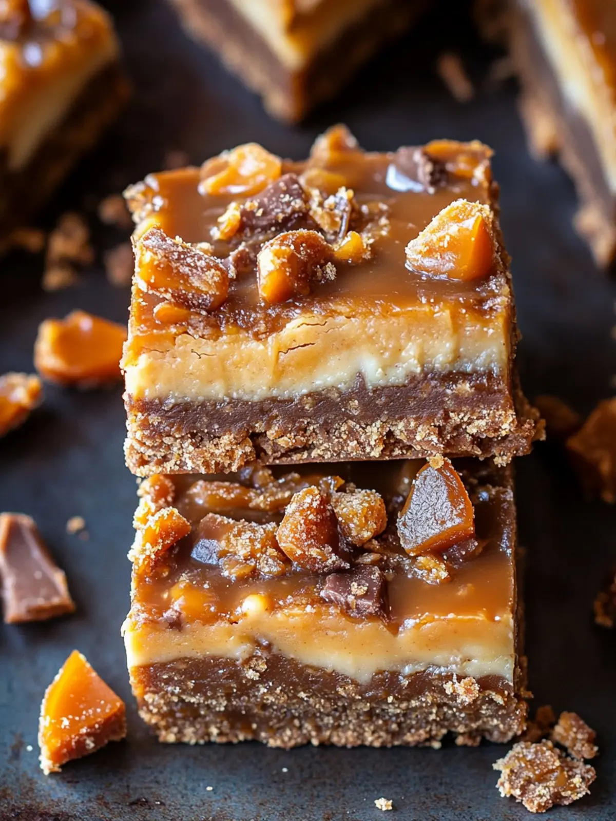 Butterfinger Caramel Bars: Irresistibly Easy No-Bake Delight 3 Butterfinger Caramel Bars