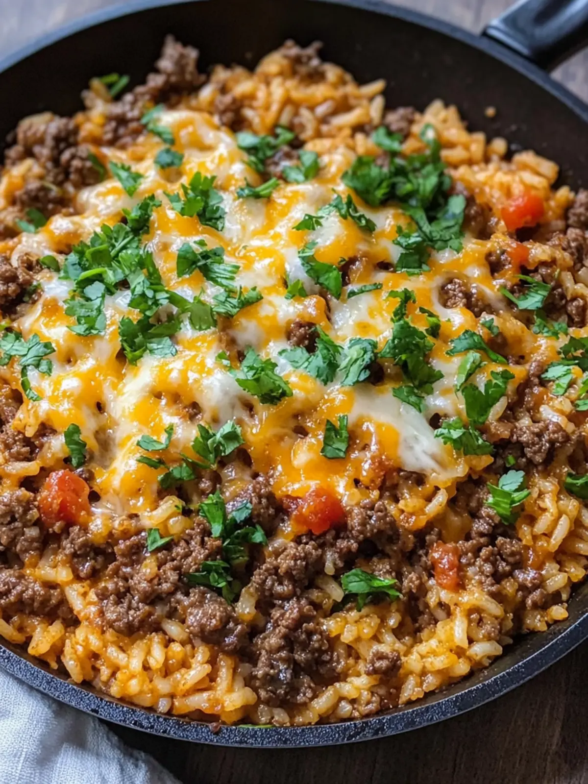 Cheesy Beef and Rice Skillet: Ultimate Tex-Mex Comfort Food 4 Cheesy Beef and Rice Skillet