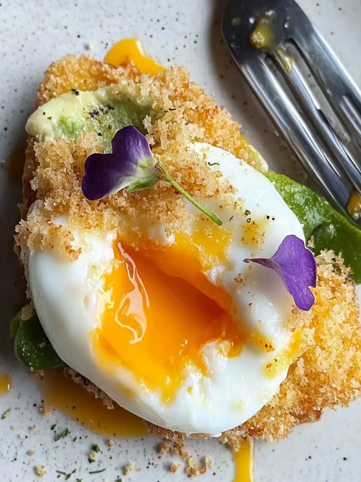 Crispy Panko Crumbed Poached Eggs on Avocado Toast Delight 5 Panko Crumbed Poached Eggs