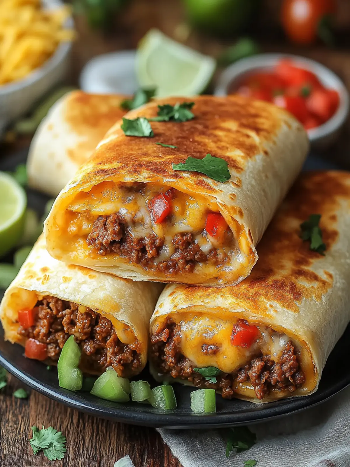 Beef and Cheese Chimichangas: Crispy Tex-Mex Perfection at Home 2 Beef and Cheese Chimichangas
