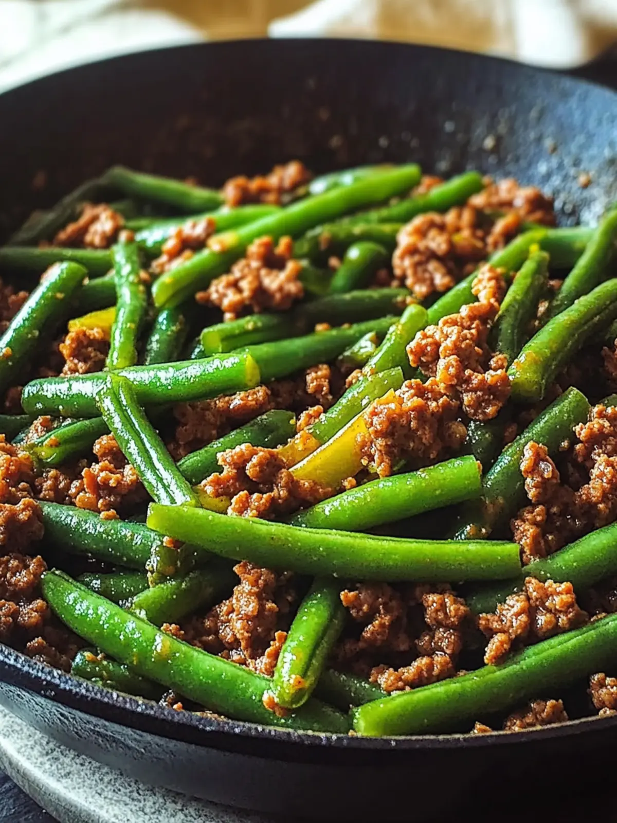 Savor the Night with Ground Beef and Green Bean Skillet 5 Ground Beef and Green Bean Skillet