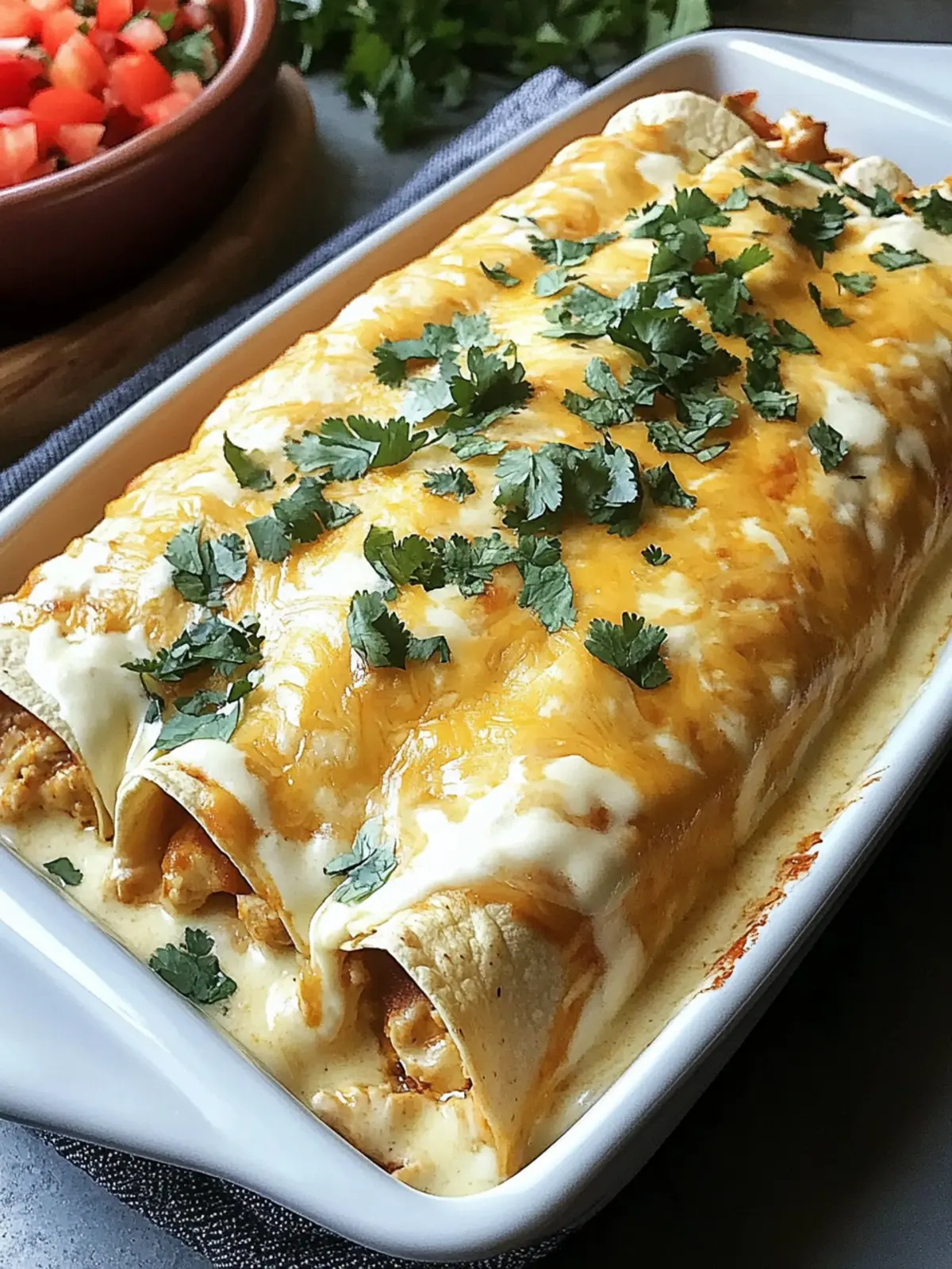 Creamy Queso Chicken Enchiladas for Ultimate Weeknight Comfort 3 Creamy Queso Chicken Enchiladas
