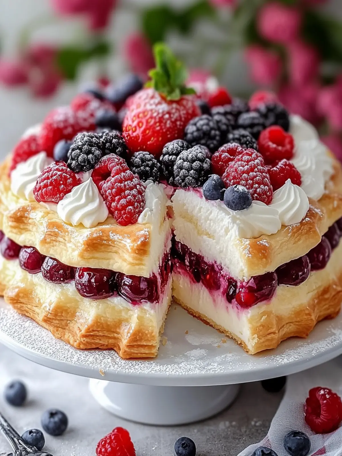 Delicious Berry Cream Pastry Cake You'll Want to Make Today 4 Berry Cream Pastry Cake
